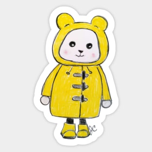 Rainy day bear Sticker